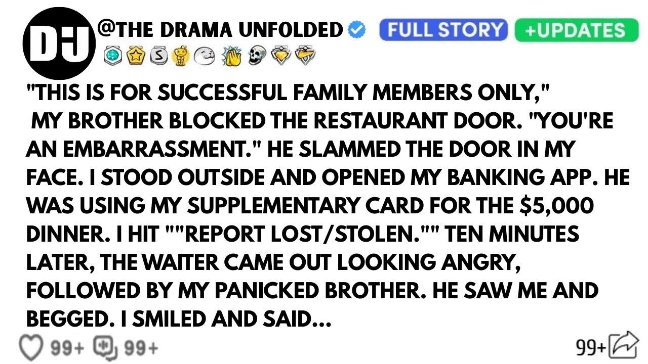 My Brother Banned Me From The Family Reunion — So I Froze The Credit Card He Was Using To Pay For I