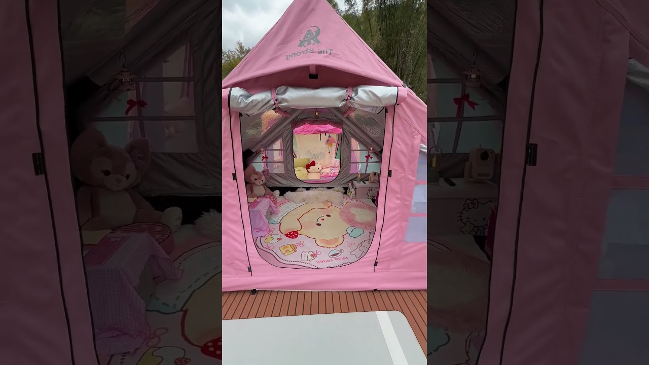 💖🎀A fun water tent park day with sweet bestie, girl time on the water! #camping #campday #outdoors