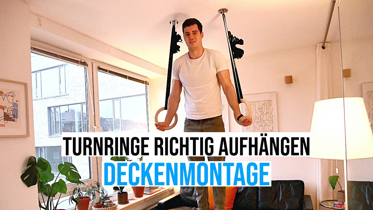 Gymnastikringe richtig an der Decke befestigen: SO GEHTS!