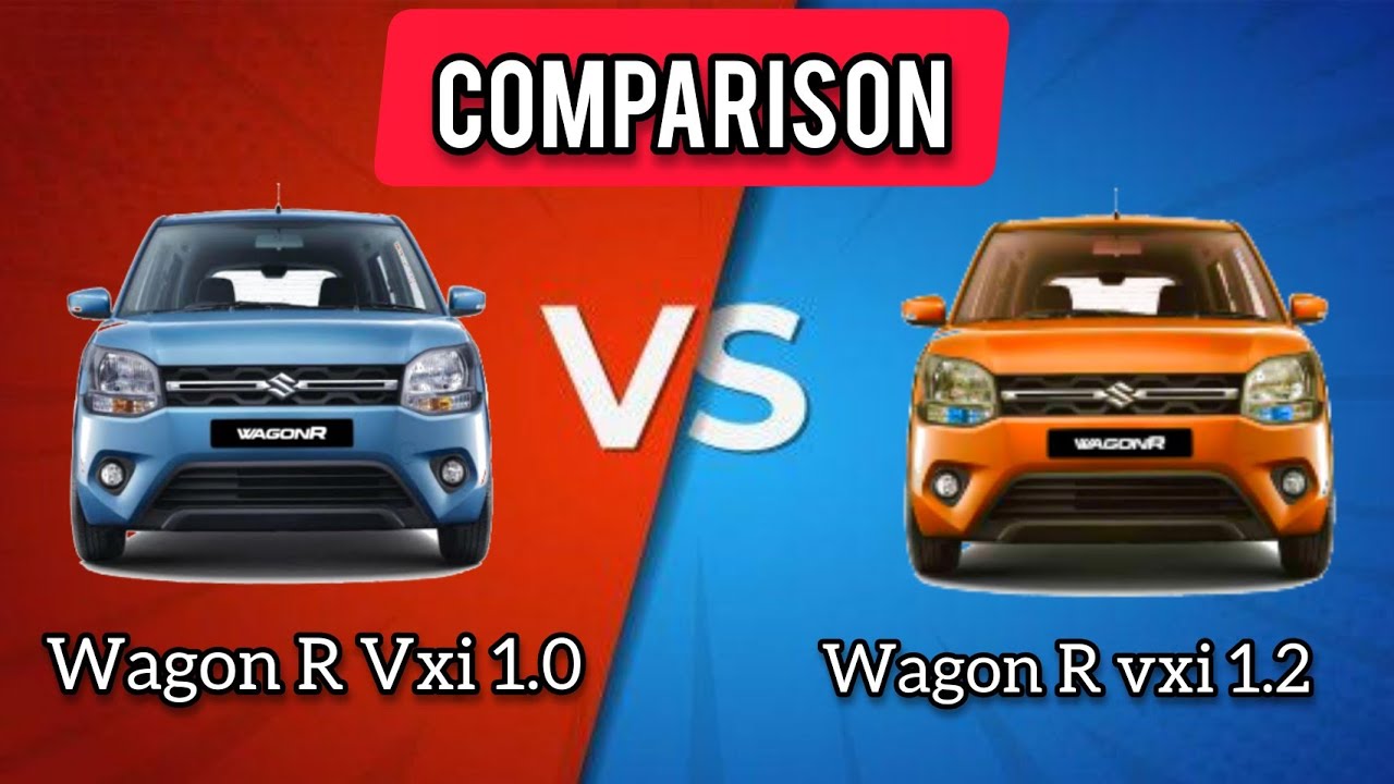 wagon R Vxi 1.0 vs 1.2 Comparison || Detailed Comparison of Wagon R Vxi || Vahan official