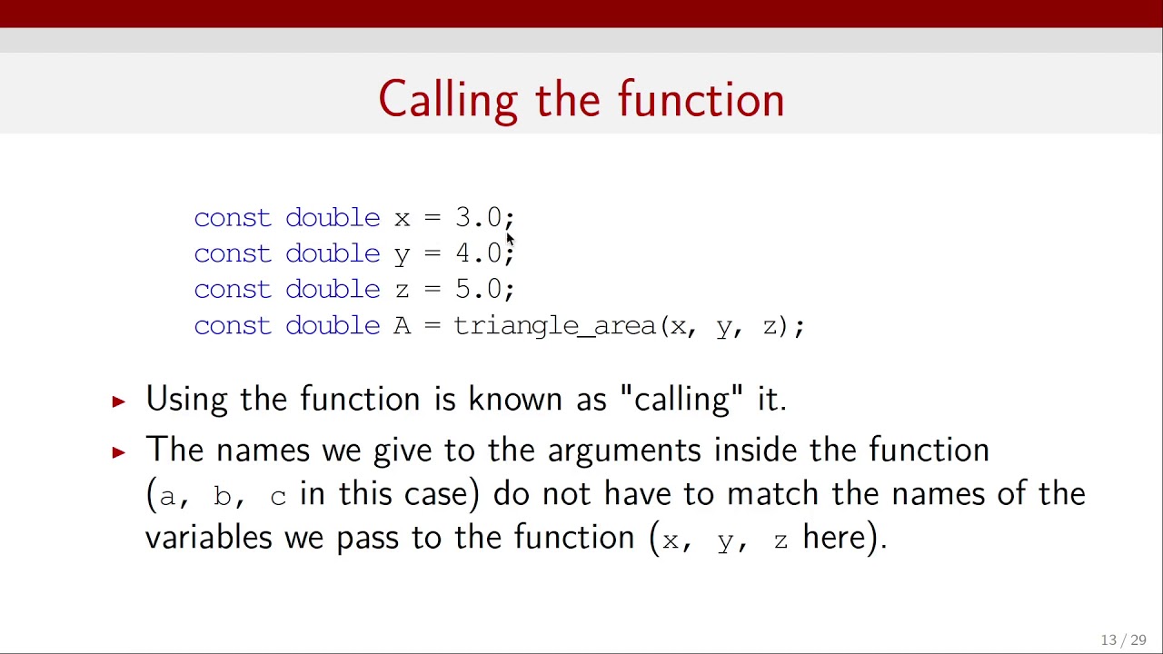 Lecture 5 - Functions and modular programming in C++