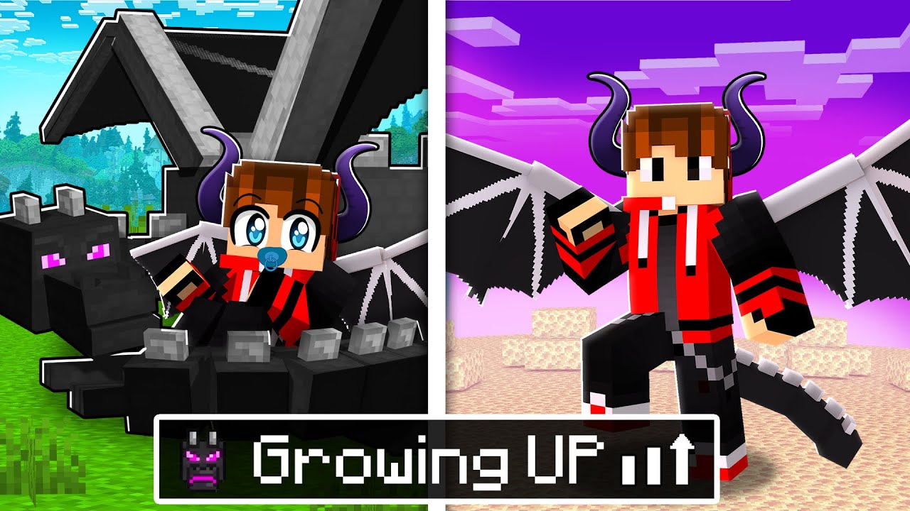 Evolving as a ENDER DRAGON in Minecraft..