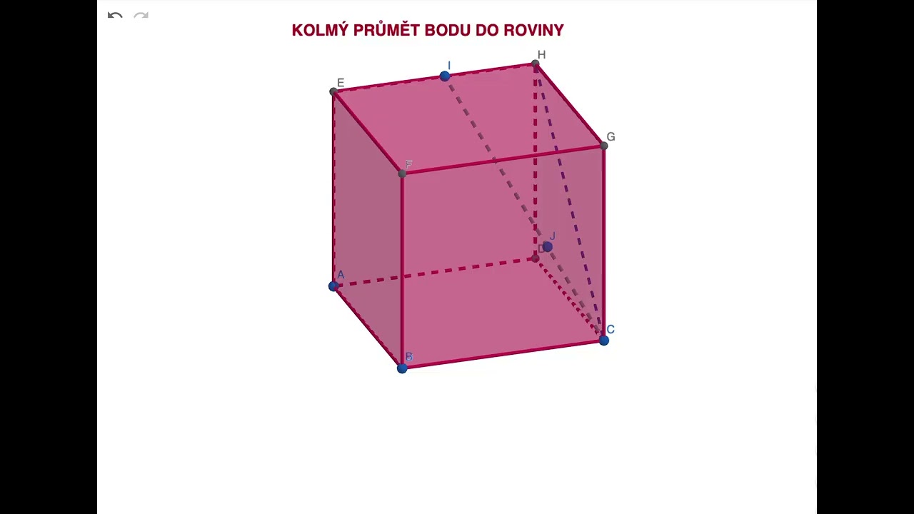 Kolmý průmět bodu do roviny