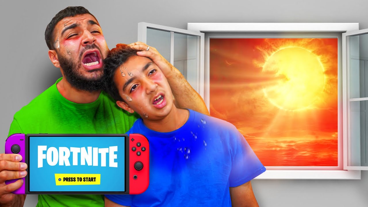 We Survived A HEATWAVE and Played Fortnite 🥵☀️