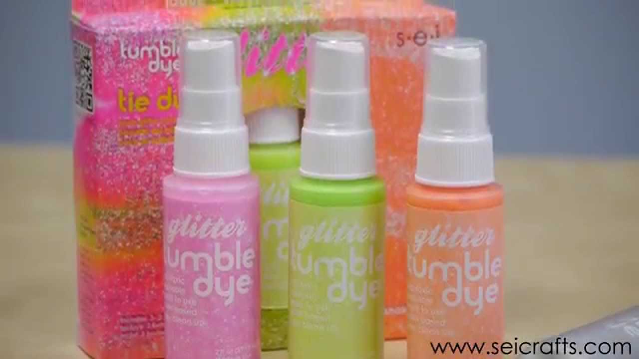 DIY Tie Dye with Stencils : SEI Neon Glitter Tumbe Dye