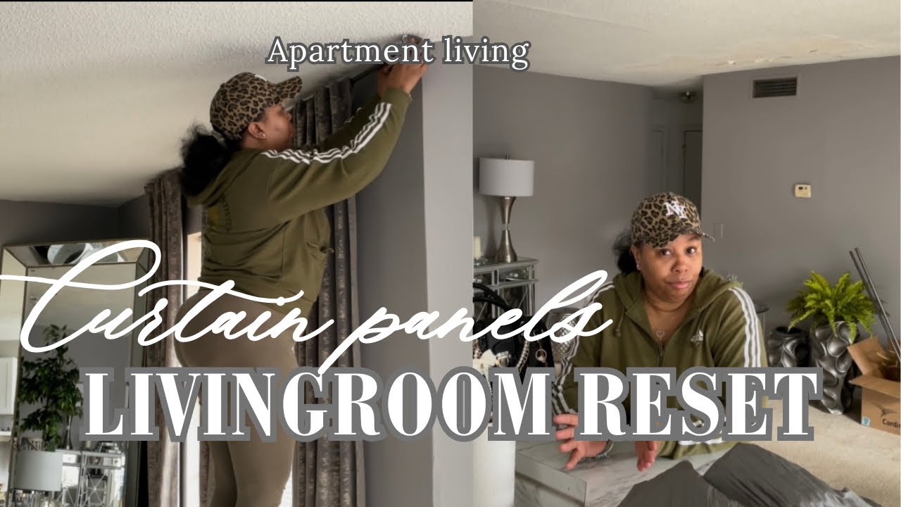 Apartment Reset✨| Trying out a 3pc curtain set and a panel pair| Mixing silver & gold in livingroom 