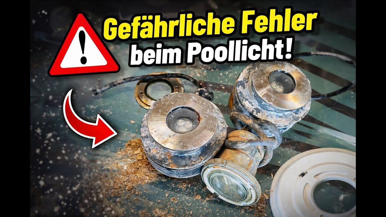 Poolscheinwerfer defekt ? und der Pool hat ein Leck ?