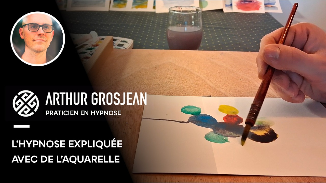 l'hypnose expliquée avec de l''aquarelle
