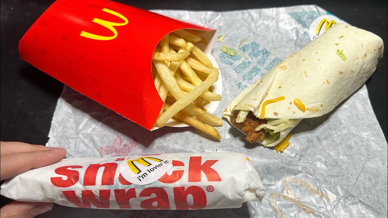 ASMR McDonalds NEW Snack Wrap Taste Test Review Whispered Ramble
