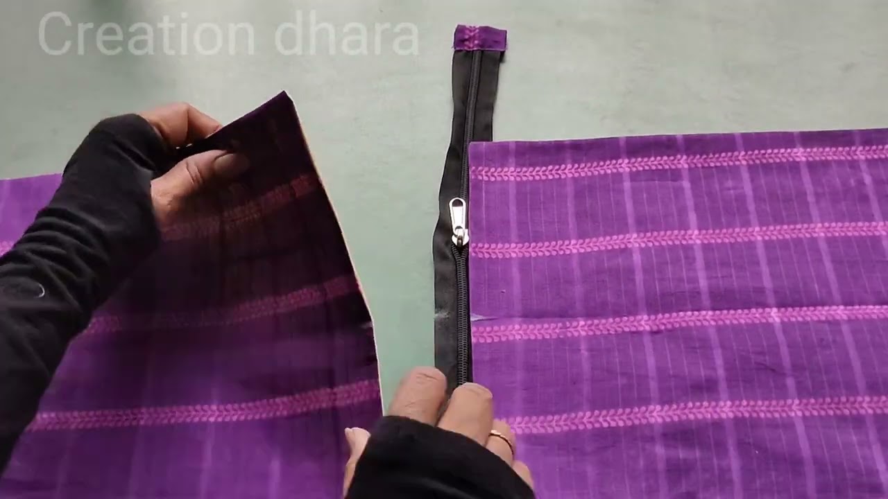 One zipper 3 pocket pouch || easy sewing projects 