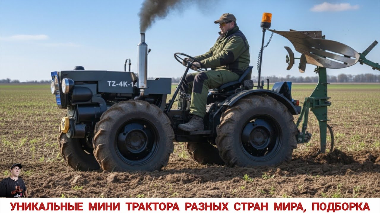ВСПАШКА МИНИ ТРАКТОРОМ В РАЗНЫХ СТРАНАХ МИРА / PLOWING WITH A MINI TRACTOR IN DIFFERENT COUNTRIES