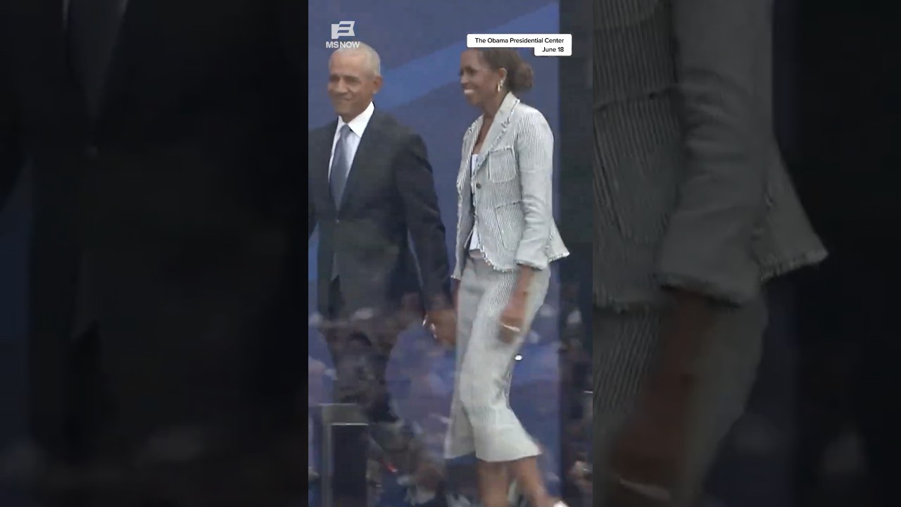 Obama family, former presidents attend Obama Presidential Center grand opening