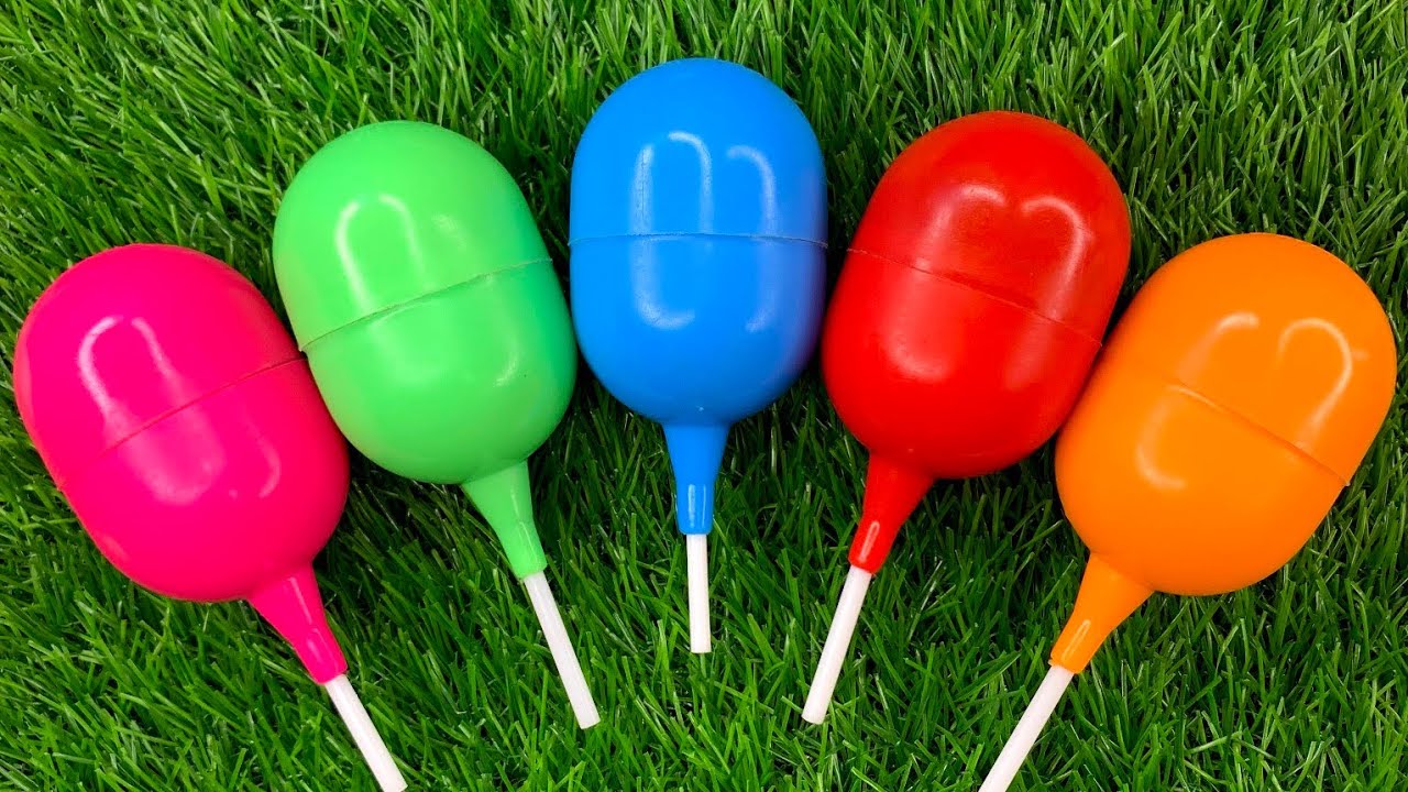 New Glitter Rainbow Lollipop Candy I Cutting | ASMR | Satisfying Video