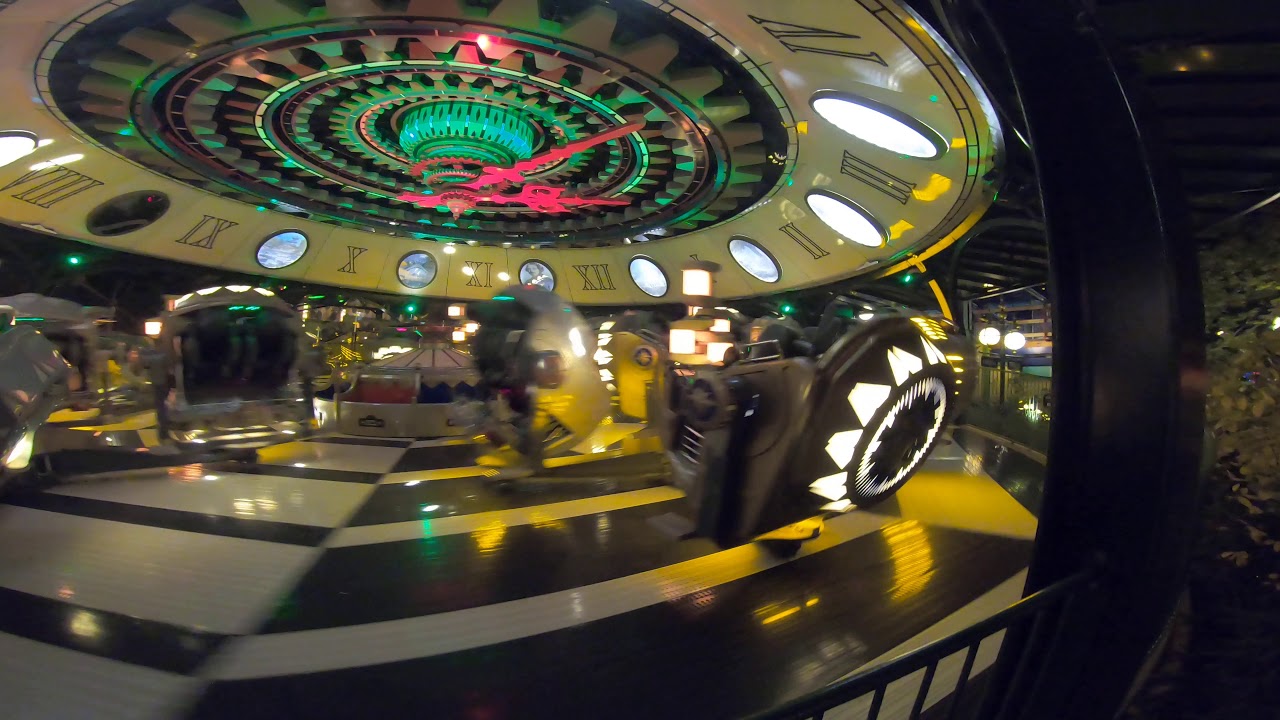 Tivoli Amusement Park Tiktak Ride at night Insane spinning and screaming