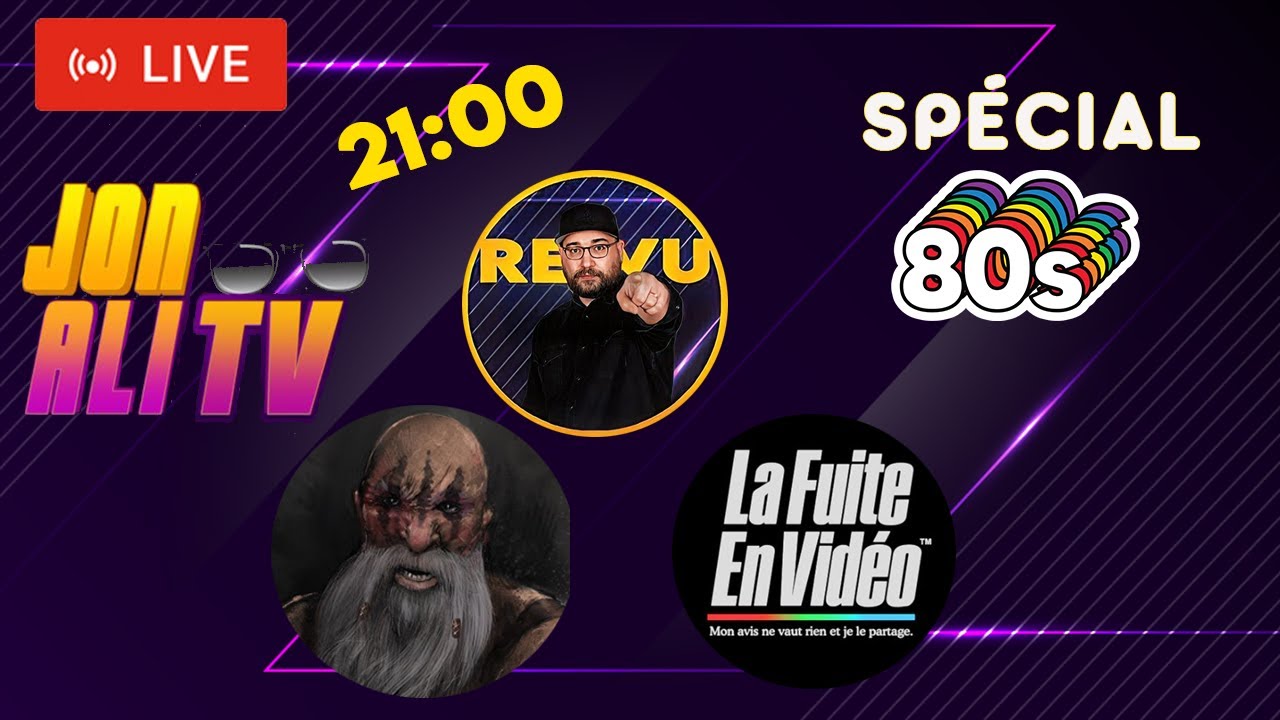 RE-VU LIVE- Spécial Ciné Années 80 avec Jon Ali, Des Toiles et des poils & La fuite en Vidéo