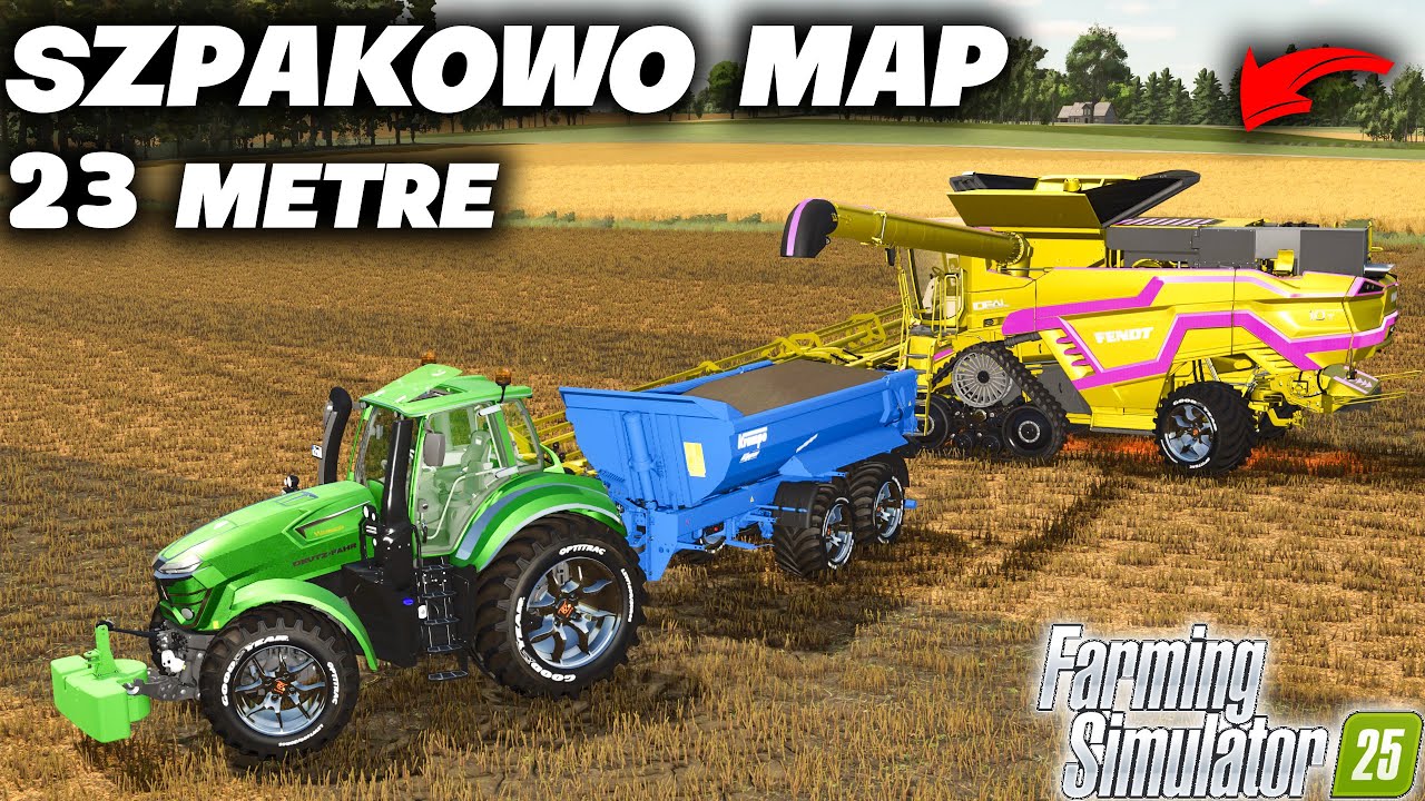 SZPAKOWO MAP - MODİFİYELİ BİÇERDÖVER TRAKTÖR VE RÖMORK TESTİ // FARMİNG SİMULATOR 25