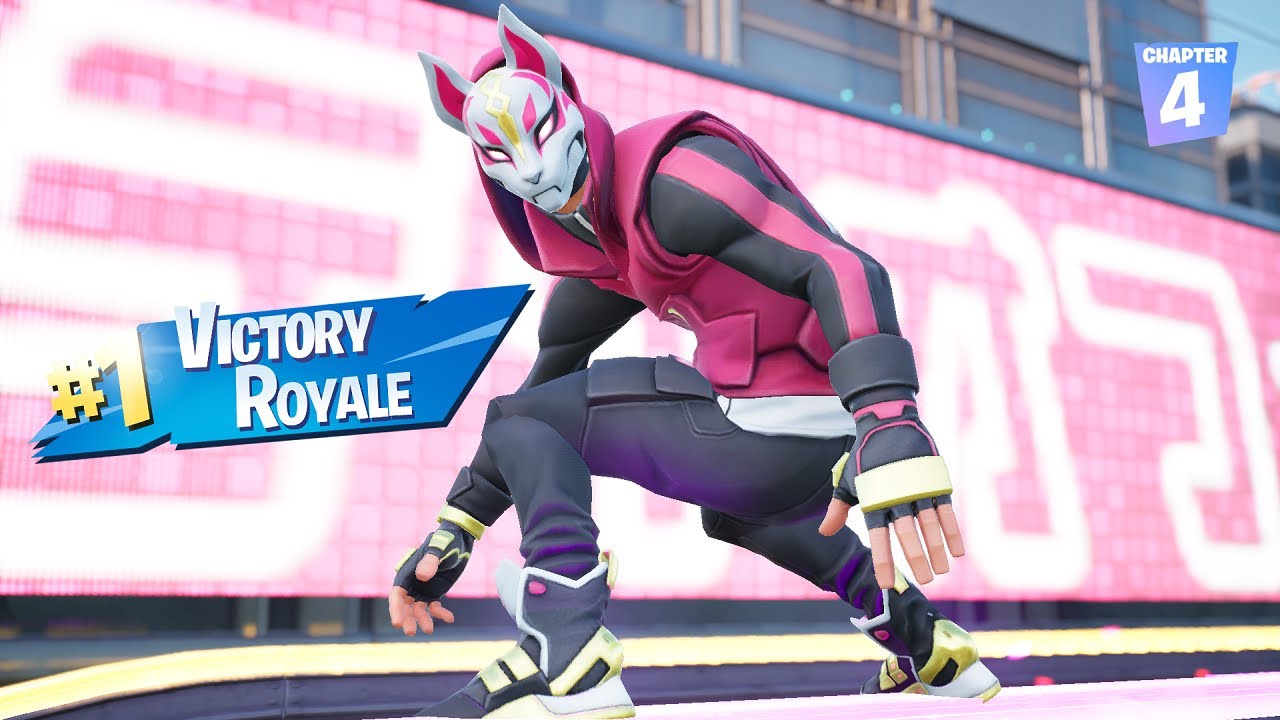 Victoria con la skin DERIVA 50% Fortnite