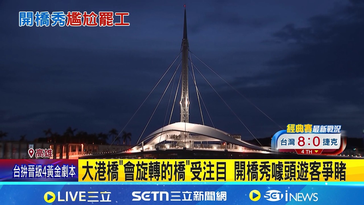 馬達連軸器故障訊號異常! 港務公司:開橋秀暫停 大港橋