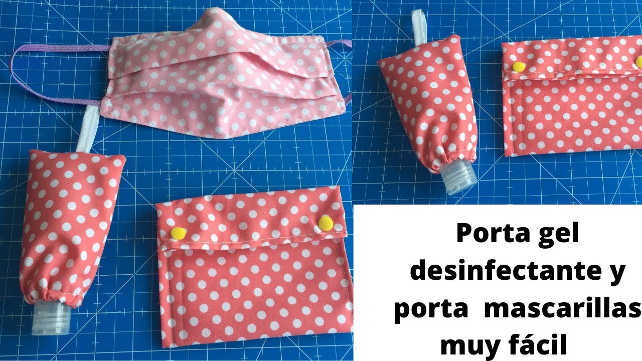 Cómo hacer Porta gel desinfectante y porta mascarillas con 3 bolsillos
