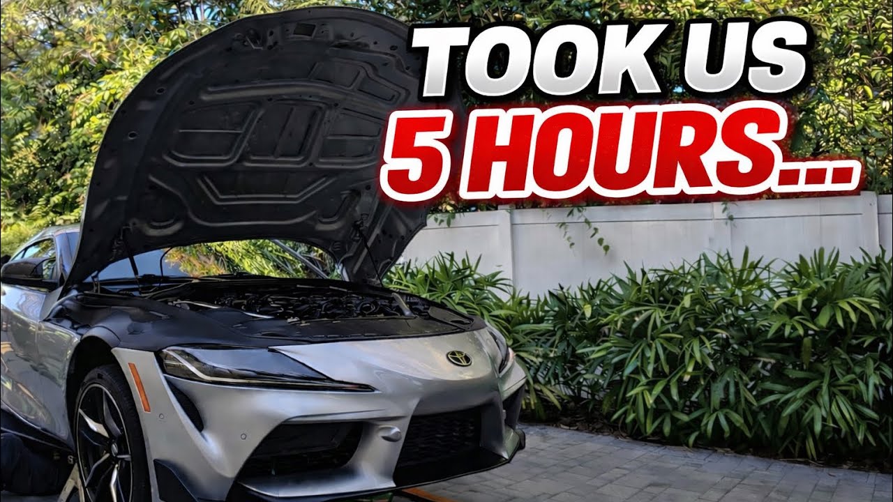 Three IDIOTS try to install an FI DOWNPIPE on a SUPRA