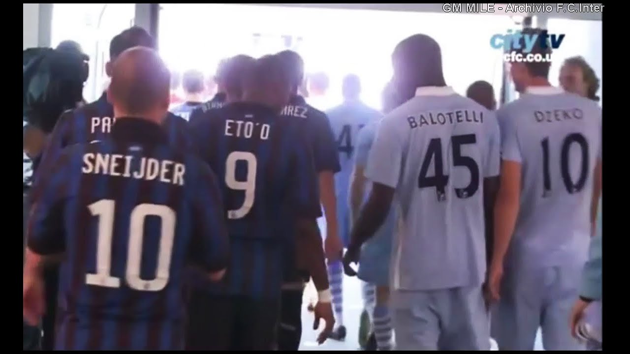 2011-12 (31-07-2011) INTER-Man City 0-3 Sottopassaggio Sneijder,N.DeJong,YayaTouré,Balotelli,Dzeko