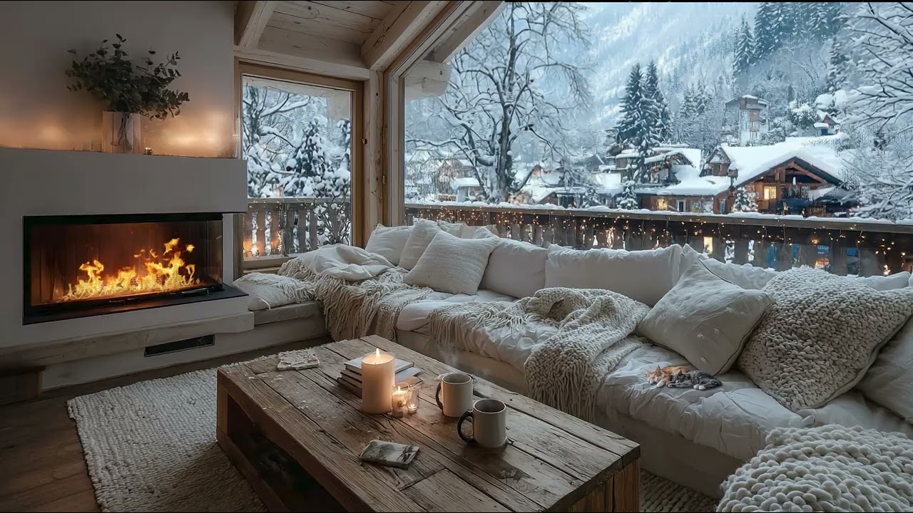 Silent Winter Atmosphere Enhanced with Piano | Snowy Stillness | Calm Meditation State, Mental Focus