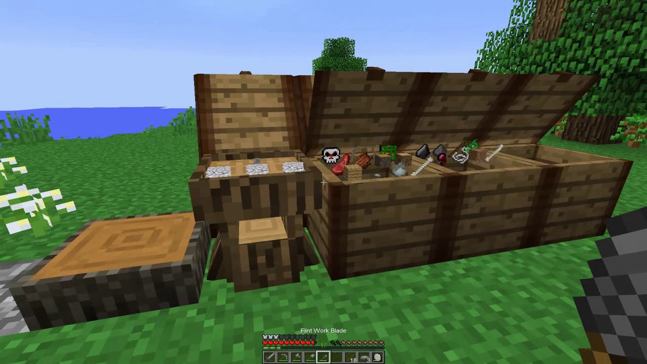 Chests, Work blade, Firepit, Grill, Kiln, Spears, Tomahawks - Sevtech Ages Lets Play -