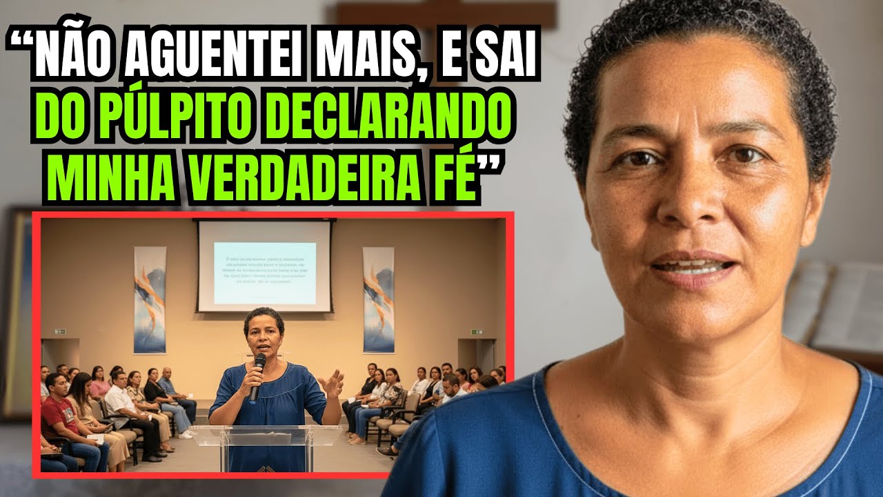 RELATO INCRÍVEL: Pastora evangélica abandona o púlpito diante de 500 fiéis gritando “Sou Católica!”