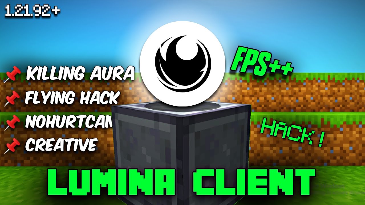 Lumina Client For MCPE 1.21.92+ | Best MCPE Hack Client Ever 💀