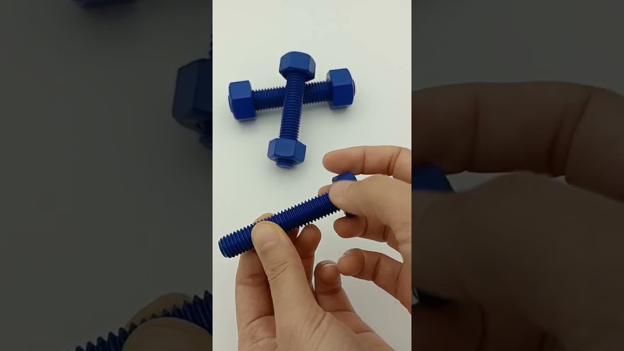 Fluoropolymer Coated Double Ended Bolt Zinc Plating