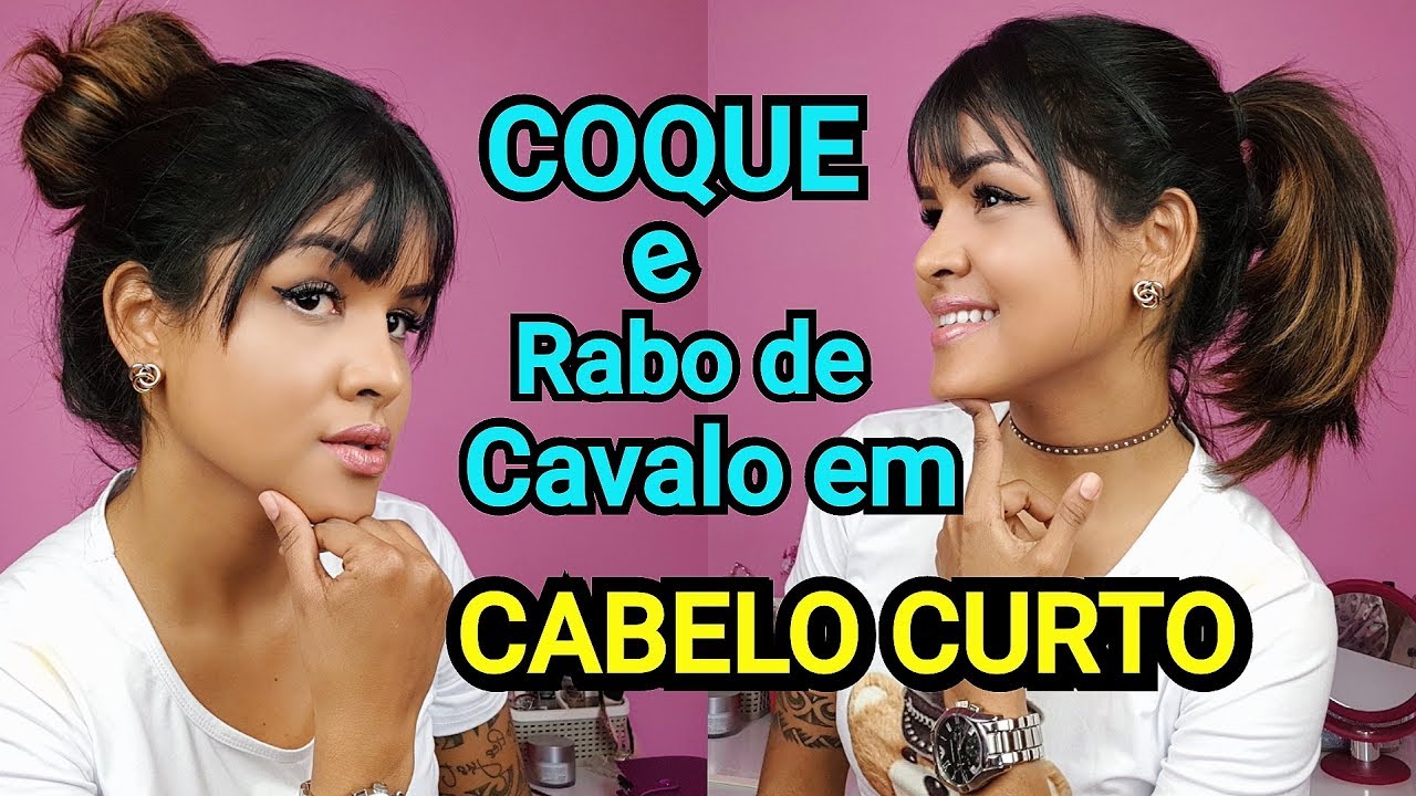 COQUE ALTO EM CABELO CURTO