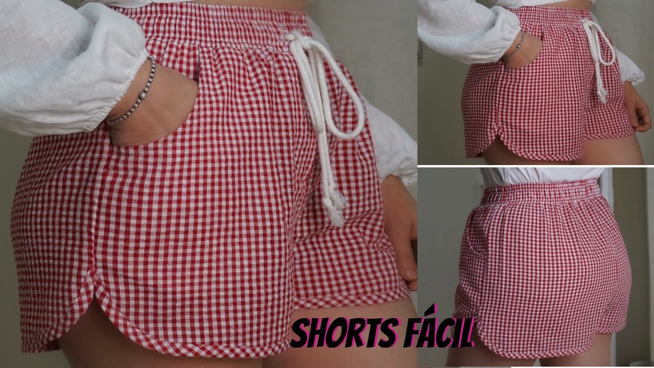 CORTE E COSTURA SHORTS FÁCIL(SEM MODELAGEM)