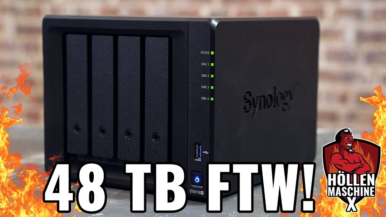 Synology DS918+ | Das Profi-NAS der Höllenmaschine X mit 48 TB HDDs & 500 GB SSD-Cache ON TOP!