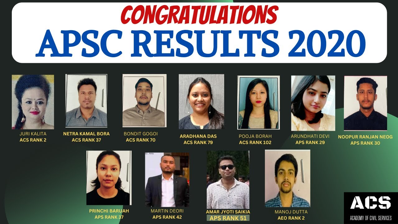 APSC RESULTS 2020 | ACADEMY OF CIVIL SERVICES