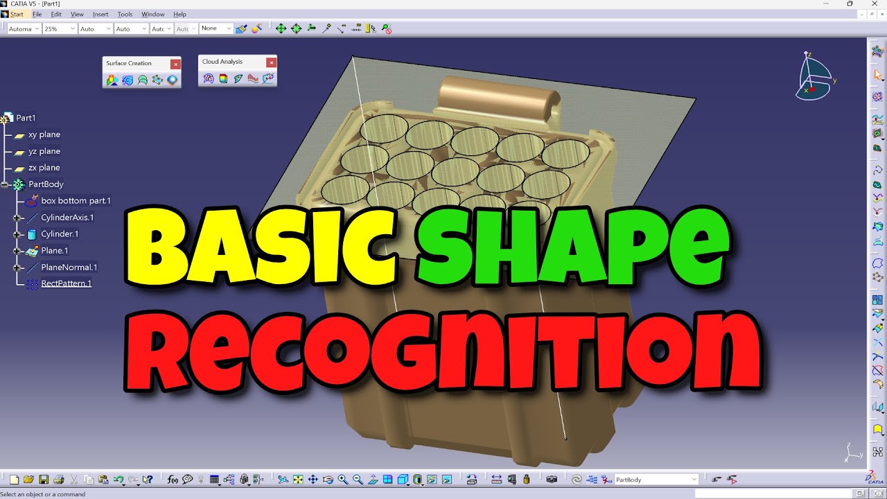 CATIA V5 - Reverse Engineering STL Files - Basic shape Recognition and GSD #catiav5tutorial #catiav5