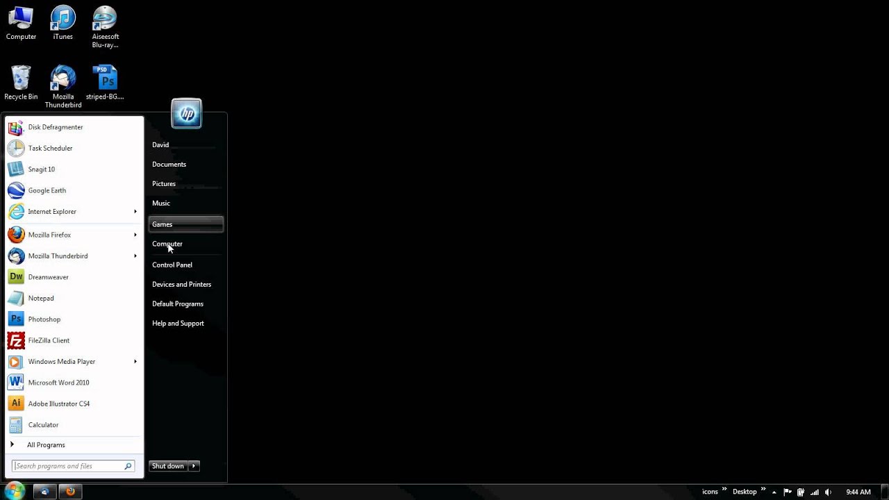 Hold down the Win-key+E to open Windows Explorer on Windows 7 OS.
