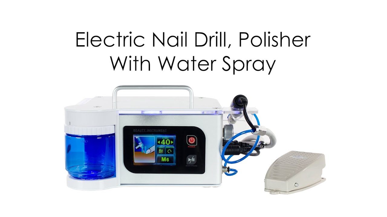 Electric Nail Drill, Polisher With Water Spray