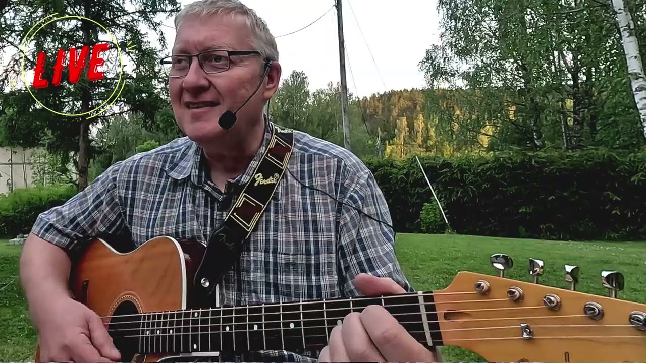 Änglahund, Hasse Andersson. Frode G Moen. Akustisk gitar og vokal. Sommerkveld I Norge.