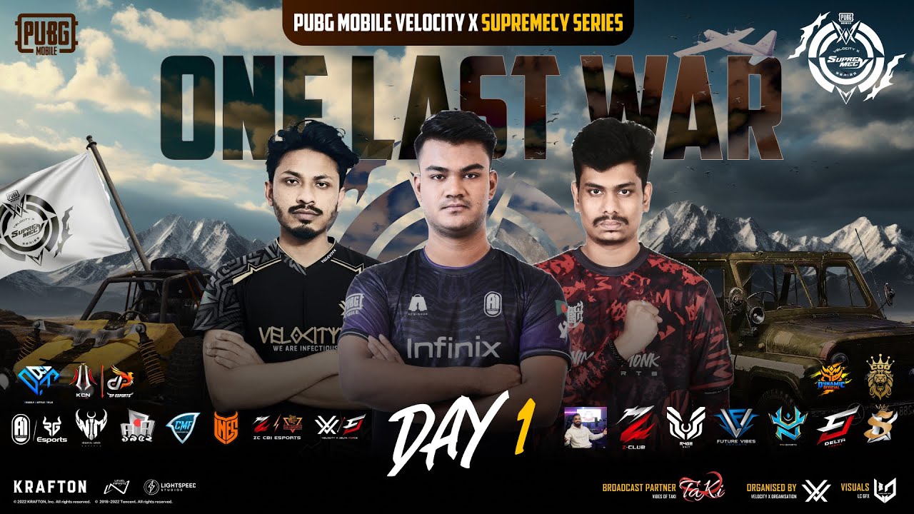 PUBG MOBILE VX SUPREMECY SERIES | GRAND FINAL | DAY 1 | ONE LAST WAR | ft. A1RG,INM,INES,CMF,VX