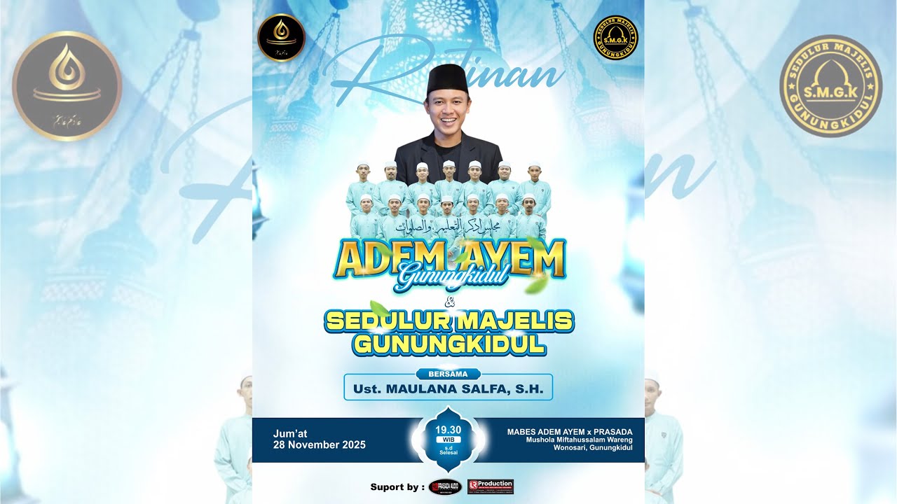 🔴RUTINAN MAJELIS ADEM AYEM GUNUNGKIDUL DAN SMGK DI MABES ADEM AYEM DAN PRASADA AUDIO🔴28-11-2025