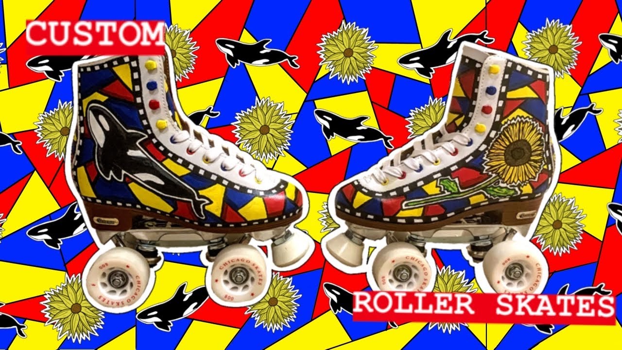 CUSTOM ROLLER SKATES FOR MY GIRLFRIEND | ORCA/SUNFLOWER SKATES!!!