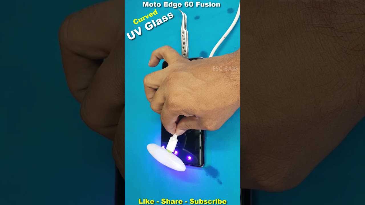 How to Apply Mobile Curved Uv Glass |  Moto Edge 60 Pro Screen Protector #escbaig#Glass #Technology