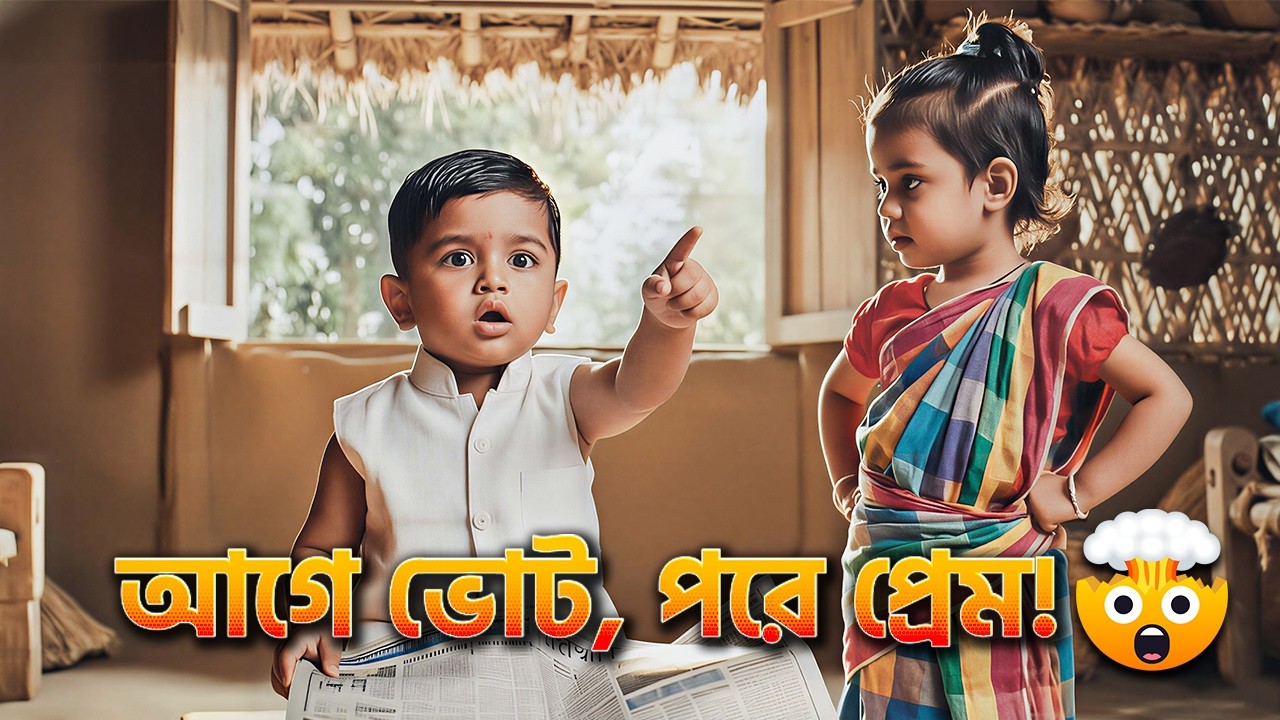 হাসতে হাসতে শেষ! 😂 পিচ্চি বাবু এখন নেতা! 😲 গরু মার্কায় ভোট চাই! Funny Baby Politician