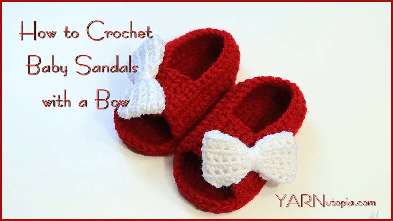 How to Crochet Baby Sandals with a Bow