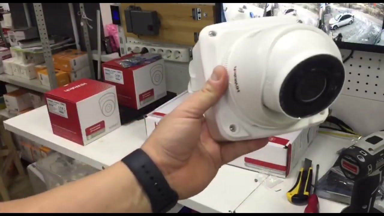Установка камеры #hiwatch на самонесущую коробку от CAMBOX