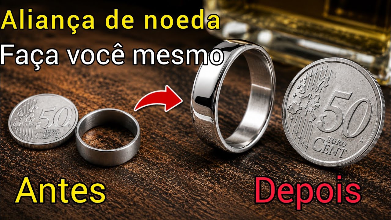 DIY COIN RING, fiz um anél com uma moéda,HOMEMADE coin ring,  सिक्का की अंगूठी