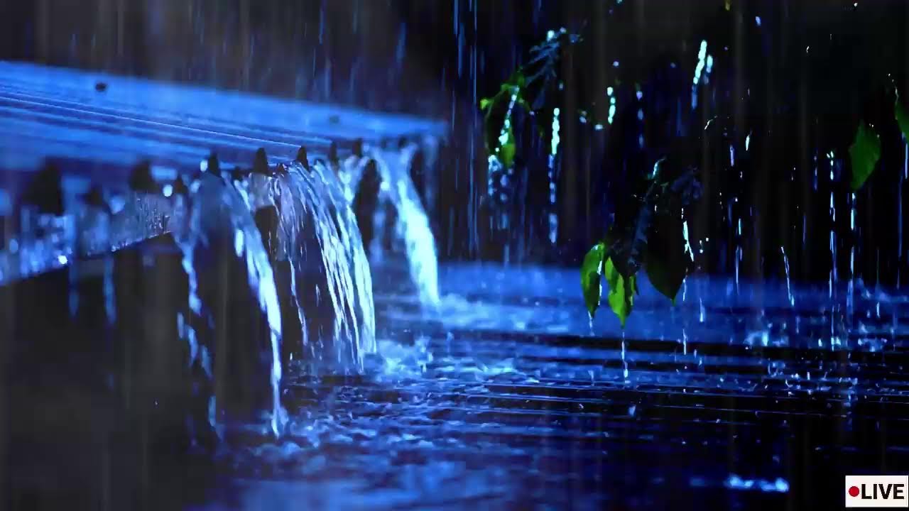 Rain Sounds for Sleeping | Cozy Cabin in the Forest with Crackling Fireplace – 5 Hours Relaxing Ambi