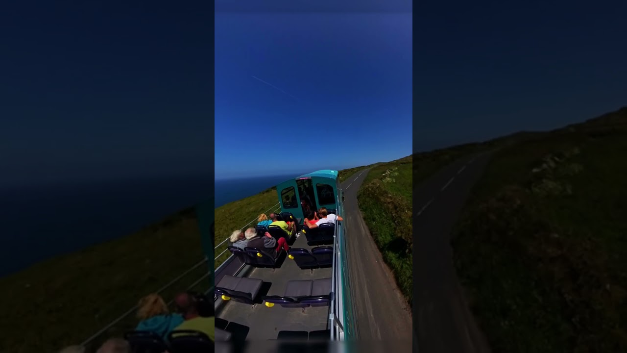OPEN-TOP BUS IN CORNWALL, UK