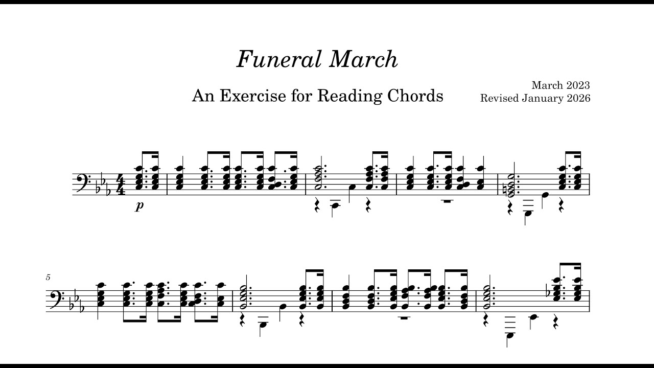 Funeral March - exercise for reading chords