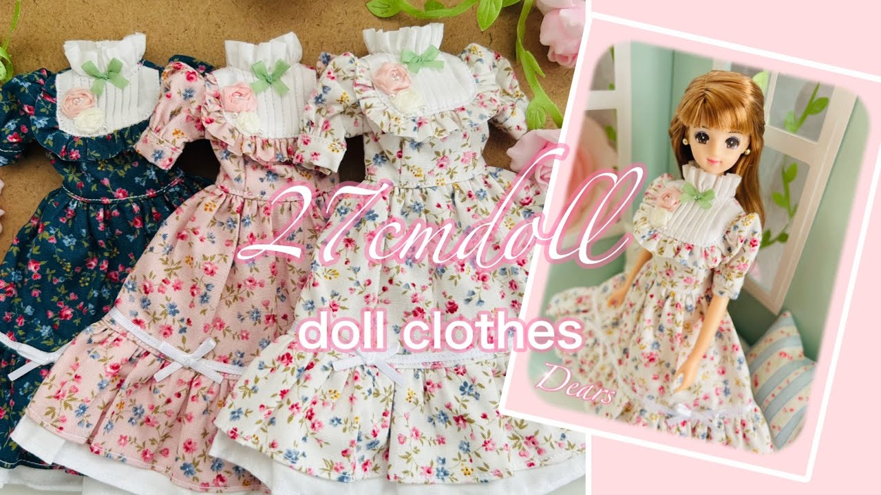 Vlog #17 お花刺繍ワンピース👗🌸ドール服製作🍒日記🍒